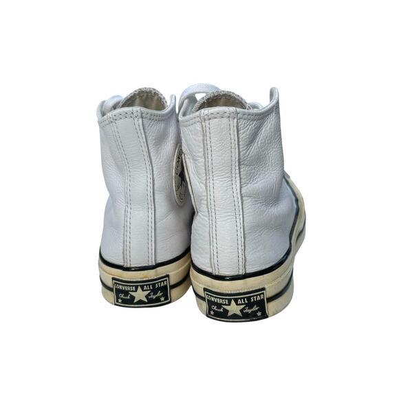 Converse Chuck 70 All Star White Leather Hi-Tops Mens Size 5 Womens Size 7 - Picture 5 of 9